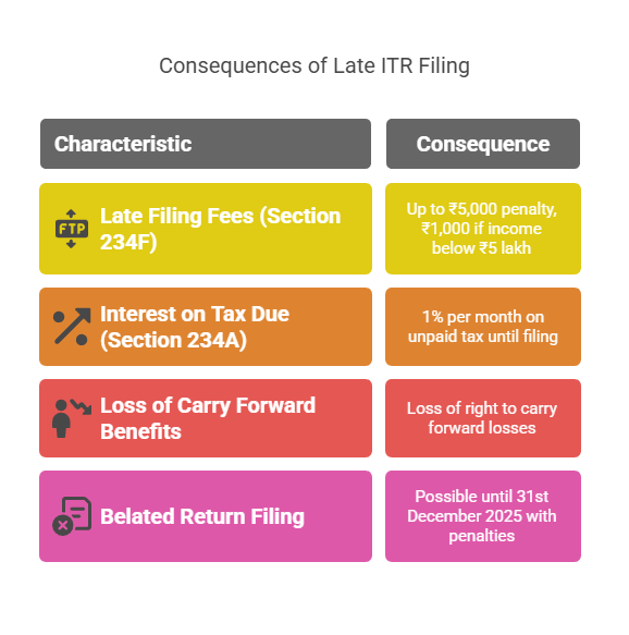 Consequences of Late ITR Filing
